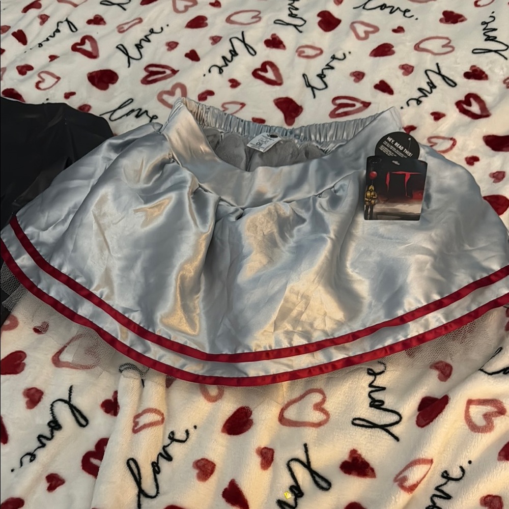 Silver and Red Tutu Skirt